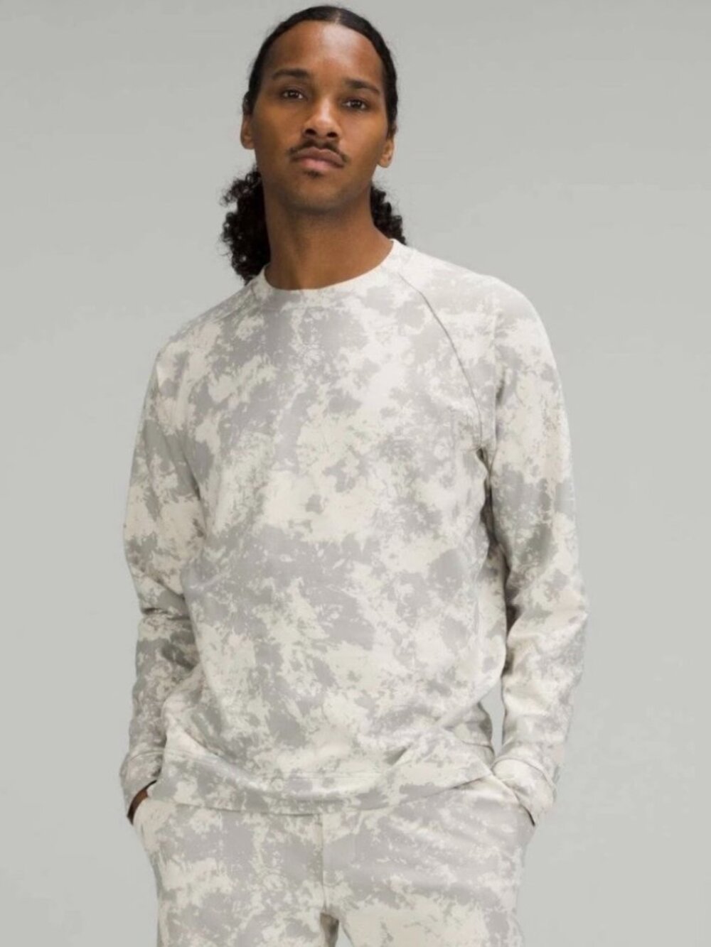 Lululemon City Sweat Crew Sweatshirt Size L Spectral White Opal Silver Drop $118